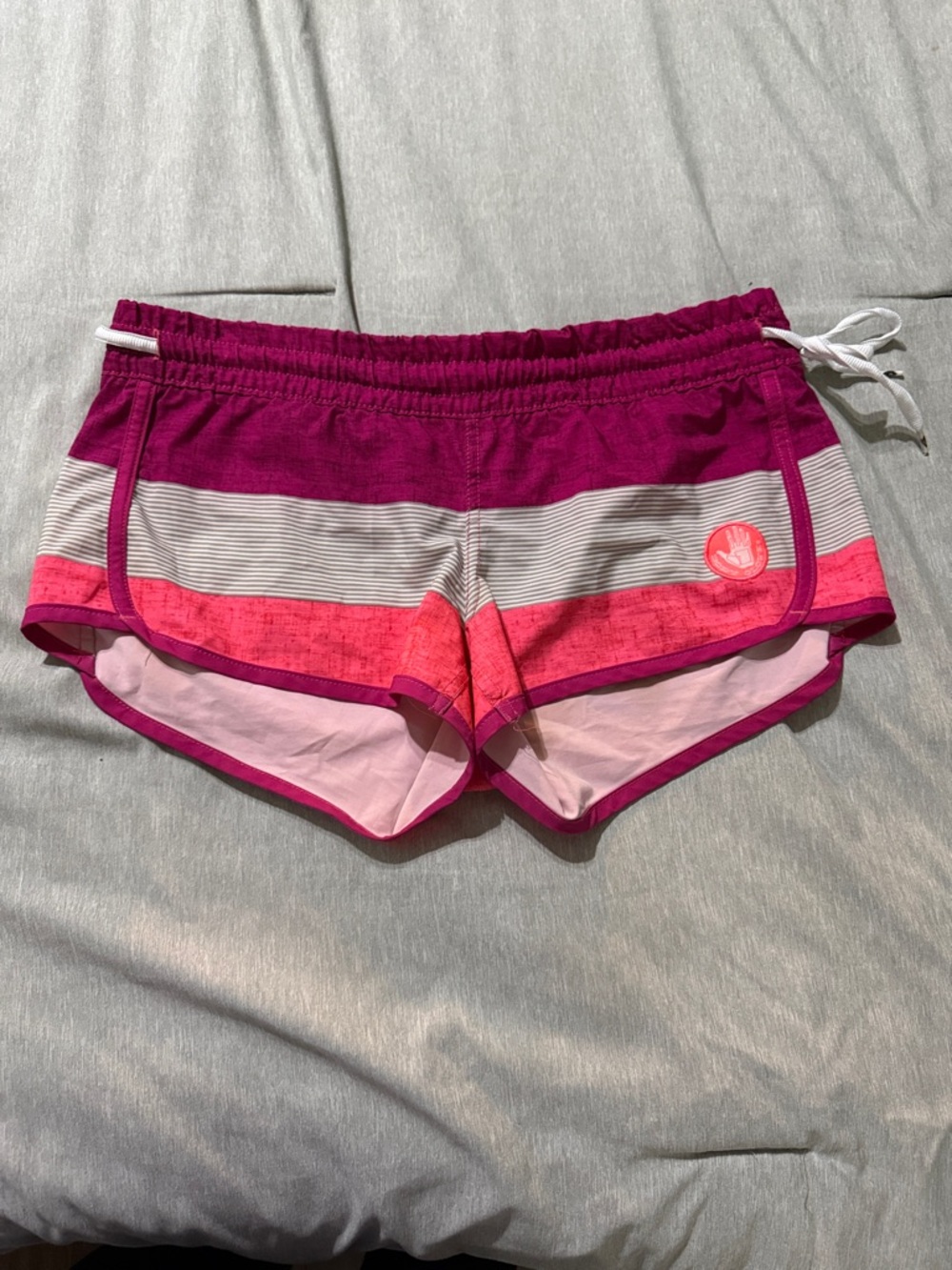 Women’s Pink Striped Active Shorts